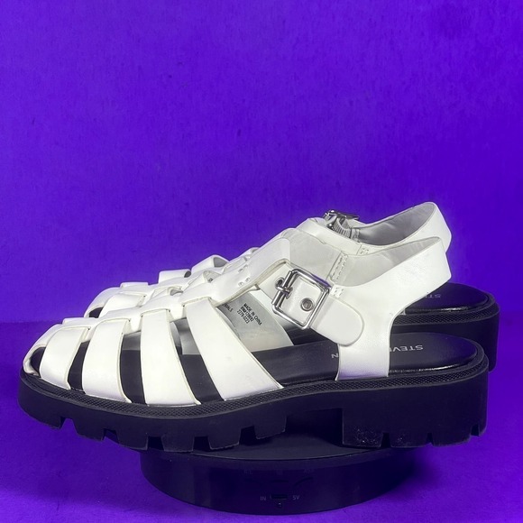 Steve Madden Girls White Dory Fisherman Sandals Shoe Size 2-NEW - Picture 3 of 9